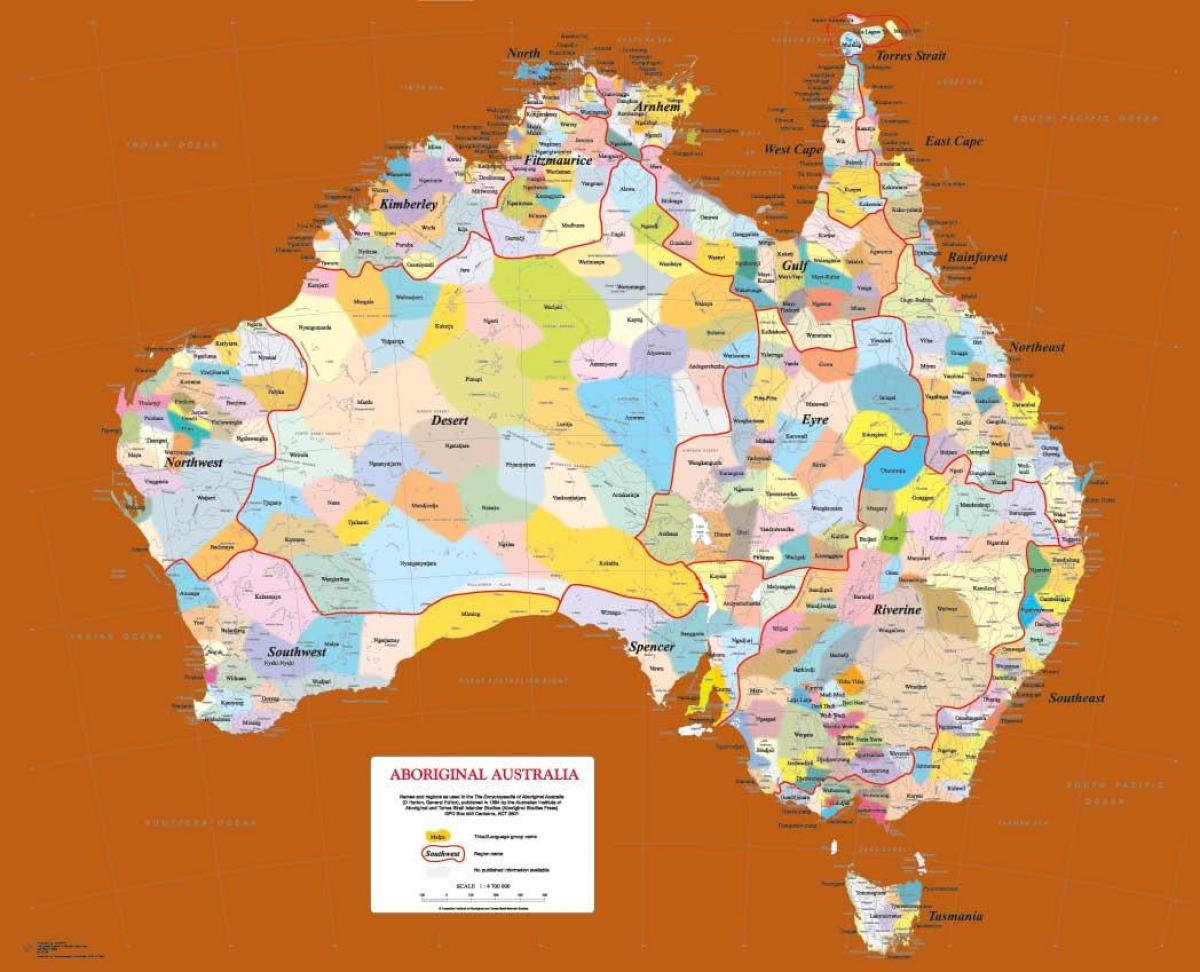 السكان الأصليين خريطة أستراليا