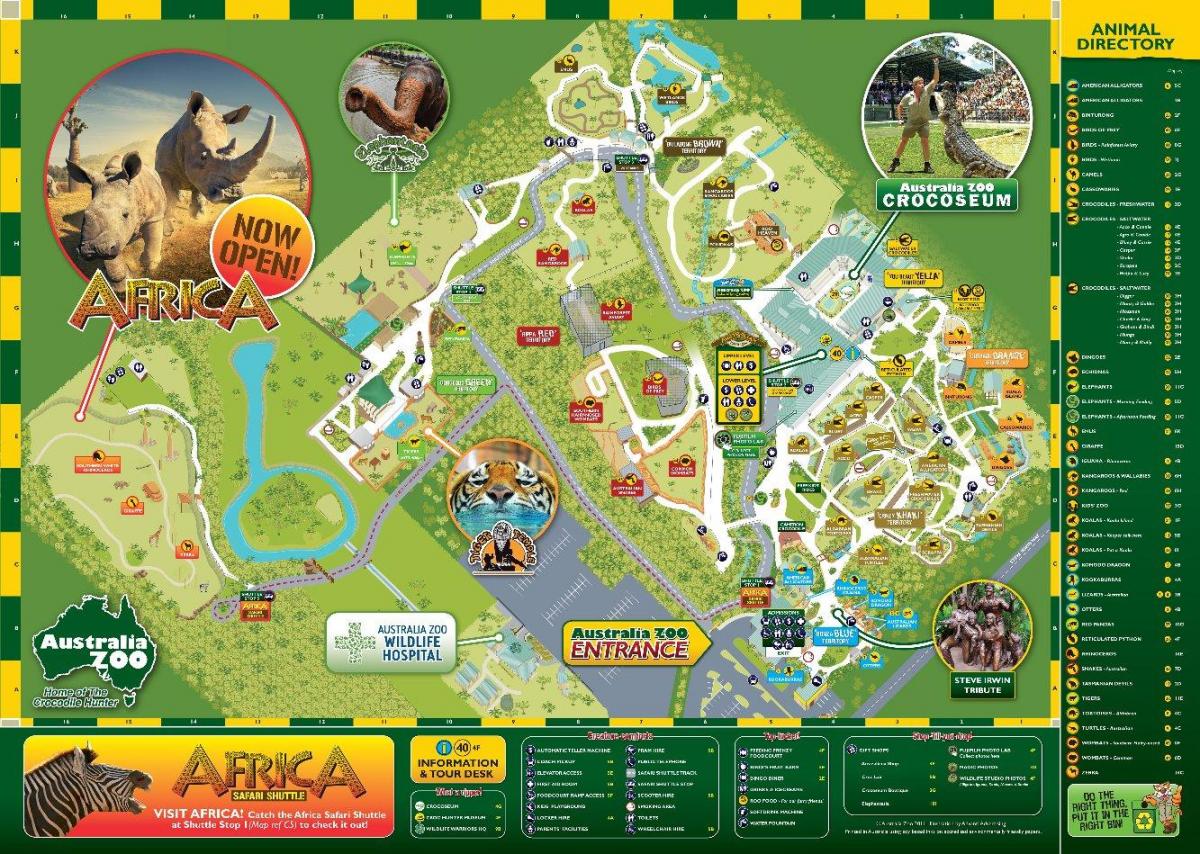 خريطة أستراليا حديقة الحيوان