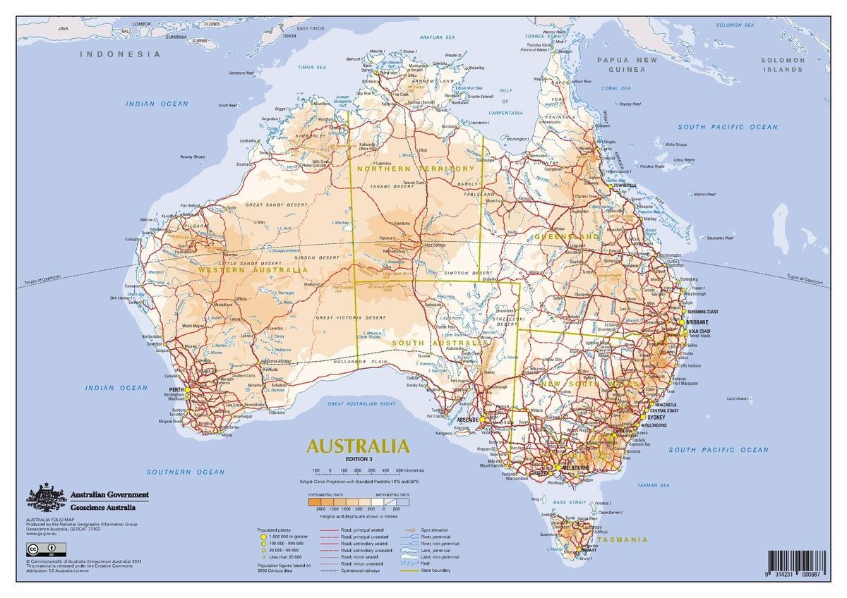خريطة أستراليا ينقل