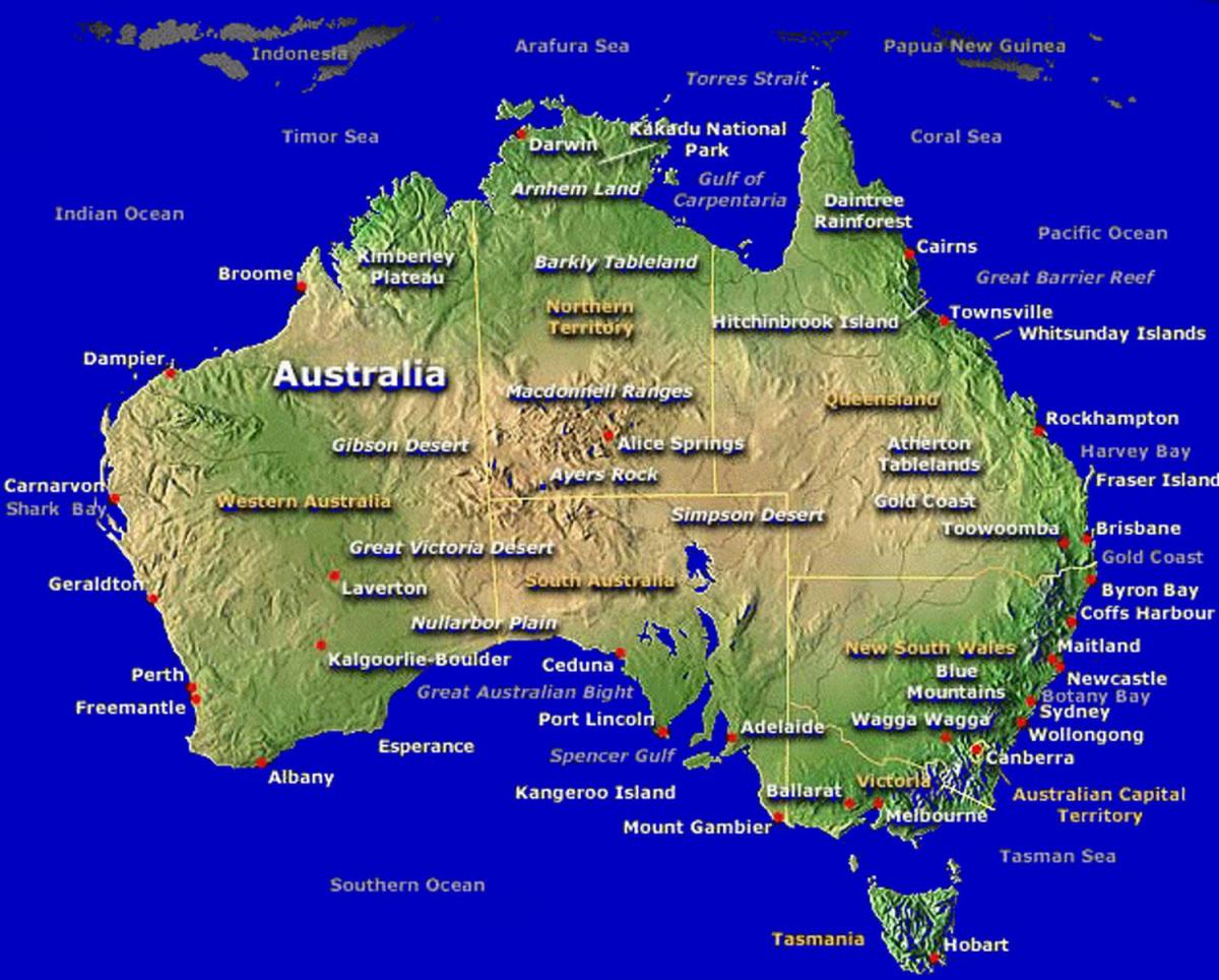 خريطة استراليا خريطة