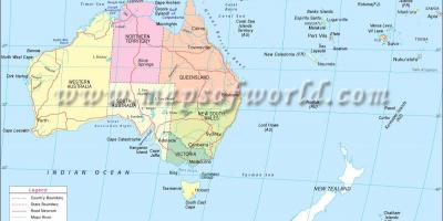 خريطة أستراليا القارة